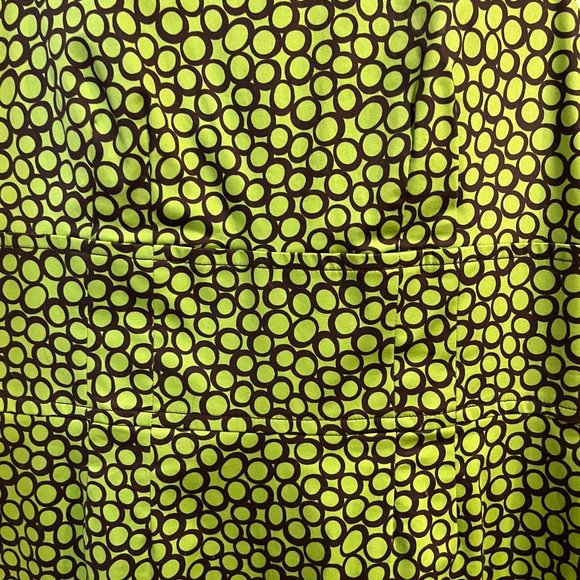 Cynthia Howie green and brown dot dress size 10 - Picture 2 of 5